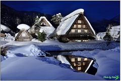 合掌村點燈雪景 by Peter2010 合掌村點燈雪景 by Peter2010